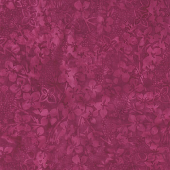 Playful Posies 112405175 Rosewood Hydrangea Petals by Kathy Engle for Island Batik