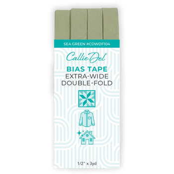 Extra Wide Double Fold Bias Tape - Sea Green