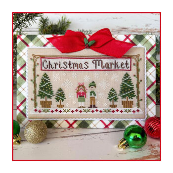 Christmas Market - Christmas Market Banner Cross Stitch Pattern Country Cottage Needleworks