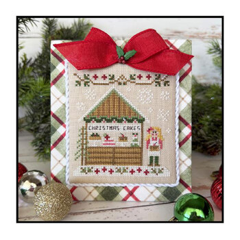 Christmas Market - Christmas Cake Stand Cross Stitch Pattern Country Cottage Needleworks