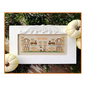 October Mini Village Cross Stitch Pattern Country Cottage Needleworks