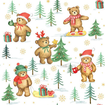 Jingle Bear Lane 98250201-01 Jingle Bear Lane by Sharon Lee for Camelot Fabrics