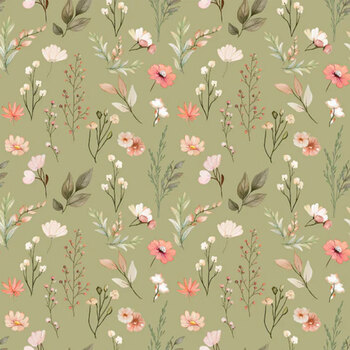 Sagebrush Babies 55250204-02 Pretty Florals by Ramona Murdock for Camelot Fabrics