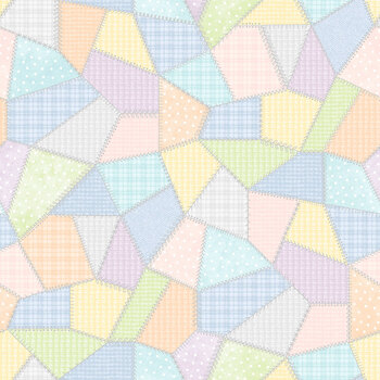 Patchwork Woolies Flannel MASF11310-Z2 Light Multi Patchwork Quilt by Bonnie Sullivan for Maywood Studio
