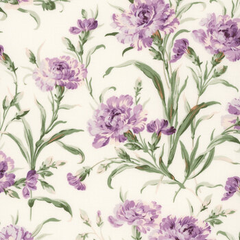 Courtland MAS11320-E Cream Trailing Carnations by Maywood Studio