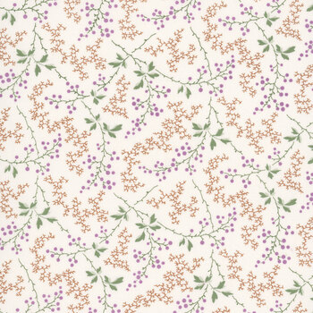 Courtland MAS11324-E Cream Berries on Vine by Maywood Studio