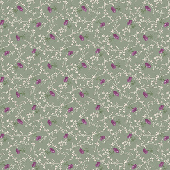 Courtland MAS11325-G Sage Green Little Twigs by Maywood Studio