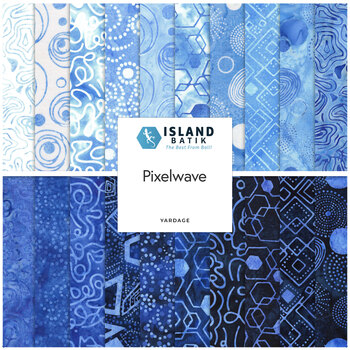 Pixelwave  Yardage by Jerry Khiev for Island Batik