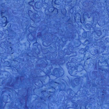 Pixelwave 112665540 Squiggles Blue Azure by Jerry Khiev for Island Batik