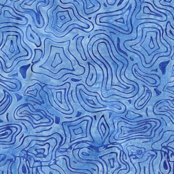 Pixelwave 112666515 Maze Blue Chambray by Jerry Khiev for Island Batik