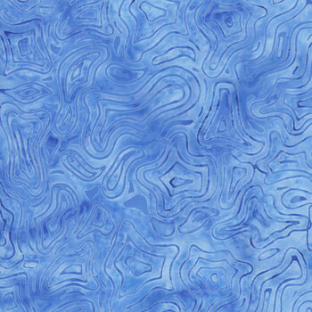 Pixelwave 112666515 Maze Blue Chambray by Jerry Khiev for Island Batik