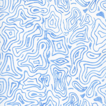 Pixelwave 112666700 Maze White by Jerry Khiev for Island Batik