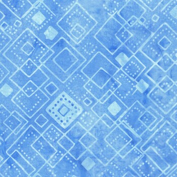 Pixelwave 112669520 Squares Blue Powder Blue by Jerry Khiev for Island Batik