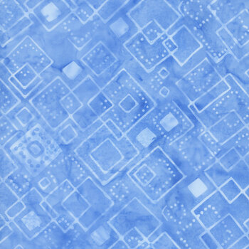 Pixelwave 112669520 Squares Blue Powder Blue by Jerry Khiev for Island Batik