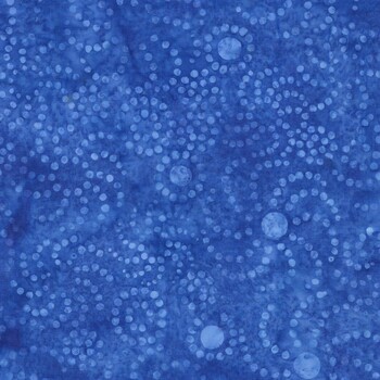 Pixelwave 112670550 Swirly Dots Blue Blueberry by Jerry Khiev for Island Batik
