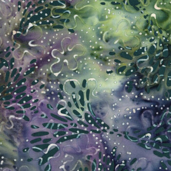 Wine Country 612606850 Stipples and Squiggles Multi Purple Green Fluorite by Deb Tucker's Studio 180 Design for Island Batik