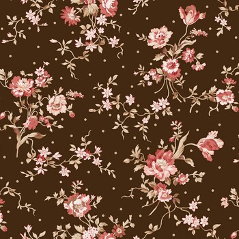 Madder Rose MAS11311-A Brown Bouquets by Maywood Studio