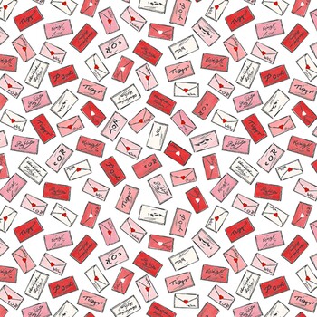 Bear Hugs and Kisses 9608-08 Pink/Multi Love Notes by W.A. Dodge for Studio E Fabrics