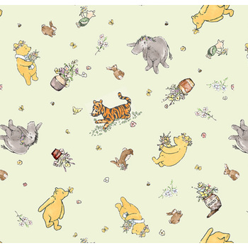 A Hundred Acre Spring 9591-66 Green Spring Toss by W.A. Dodge for Studio E Fabrics