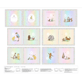A Hundred Acre Spring 9601BP-56 Purple/Multi Egg Hunt Book Panel by W.A. Dodge for Studio E Fabrics