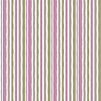 Blooming Beauty 2780-56 Violet/Green Vertical Stripe by Colee Rae for Henry Glass Fabrics