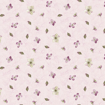 Blooming Beauty 2782-25 Pink/Violet Small Flowers Tossed by Colee Rae for Henry Glass Fabrics