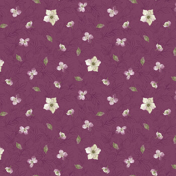Blooming Beauty 2782-55 Light Plum/Multi Small Flowers Tossed by Colee Rae for Henry Glass Fabrics