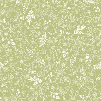 Cottontail Farm MAS10842-G Green Toile by Kimberbell for Maywood Studio