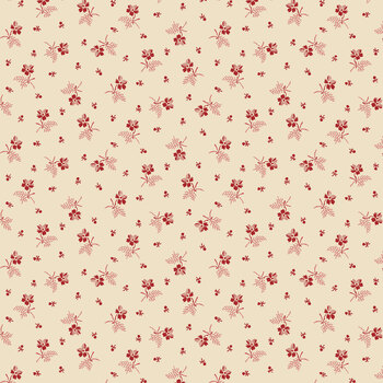 Ashby 3724-42 Cream Pink Wildflower Toss by Lisa Debee Schiller for Henry Glass Fabrics