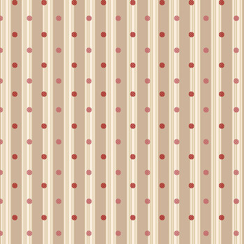 Ashby 3727-32 Light Khaki Spotted Stripes by Lisa Debee Schiller for Henry Glass Fabrics