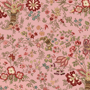 Ashby 3729-22 Light Pink Wandering Vines by Lisa Debee Schiller for Henry Glass Fabrics
