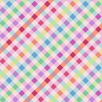 Bunnies & Baskets 3703-11 Pastel Multi Plaid by Color Principle for Henry Glass Fabrics