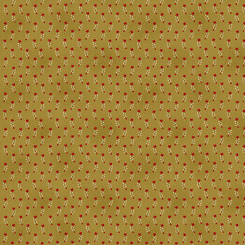 Scrap Basket Besties 2960-66 Pea Green Star Sprigs by Kim Diehl for Henry Glass Fabrics
