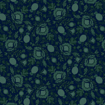 Scrap Basket Besties 2966-77 Navy Pineapple Toss by Kim Diehl for Henry Glass Fabrics