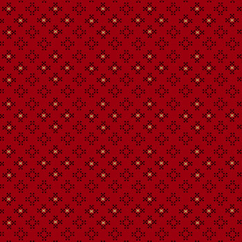Scrap Basket Besties 2977-88 Red Checkerberries by Kim Diehl for Henry Glass Fabrics
