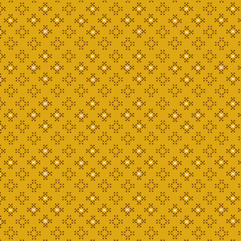 Scrap Basket Besties 2977-404 Mustard Checkerberries by Kim Diehl for Henry Glass Fabrics