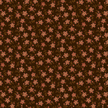 Scrap Basket Besties 2979-33 Chocolate Clover Field by Kim Diehl for Henry Glass Fabrics