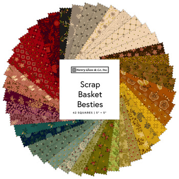 Scrap Basket Besties  5" Squares by Kim Diehl for Henry Glass Fabrics