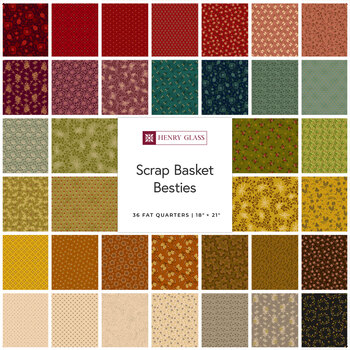Scrap Basket Besties  Fat Quarter Bundle by Kim Diehl for Henry Glass Fabrics
