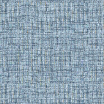 Return of the Blue Bird of Happiness 3750-75 Med. Blue Window Pane Plaid by Janet Rae Nesbitt for Henry Glass Fabrics