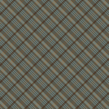 Return of the Blue Bird of Happiness 3753-76 Teal Small Bias Plaid by Janet Rae Nesbitt for Henry Glass Fabrics