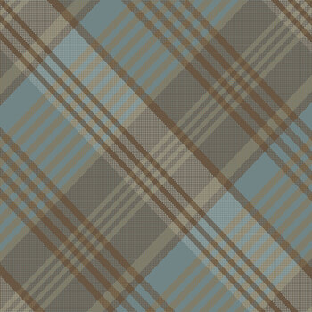 Return of the Blue Bird of Happiness 3754-76 Teal Large Bias Plaid by Janet Rae Nesbitt for Henry Glass Fabrics