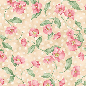Winsome 17280-07 Blossoms Cream by Nancy Halvorsen for Benartex