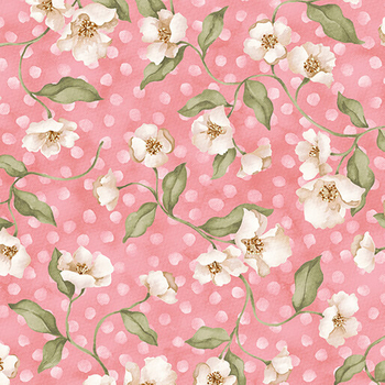 Winsome 17280-20 Blossoms Pink by Nancy Halvorsen for Benartex