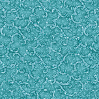 Winsome 17281-84 Vines Teal by Nancy Halvorsen for Benartex