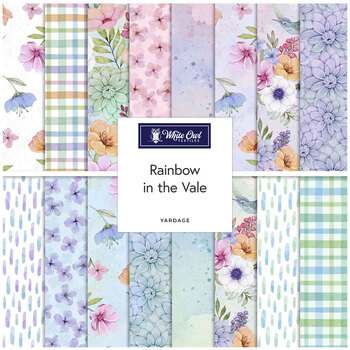 Rainbow in the Vale  Yardage by Joy Hall for White Owl Textiles