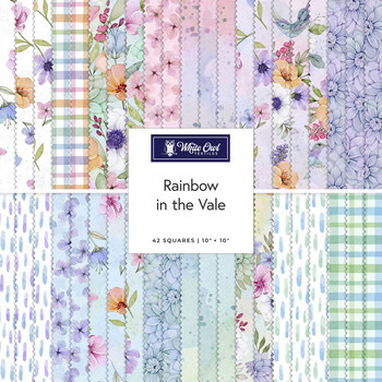 Rainbow in the Vale  10" Stack by Joy Hall for White Owl Textiles