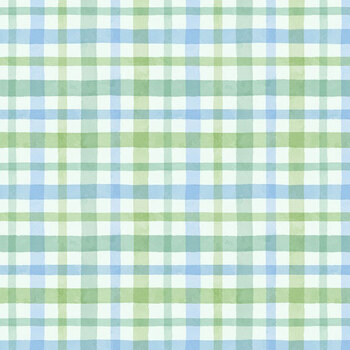 Rainbow in the Vale W110-030-778 Plaid Blue by Joy Hall for White Owl Textiles