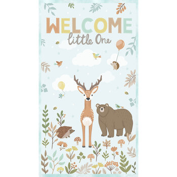 Woodland Lullaby W190-001-742 Woodland Lullaby Large Panel Multi Panel by Lisa Perry for White Owl Textiles