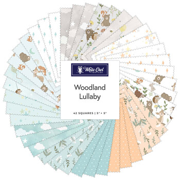 Woodland Lullaby  5" Stamps by Lisa Perry for White Owl Textiles